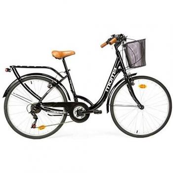 Moma - Bicicleta Paseo Citybike SHIMANO. Aluminio, 18 velocidades, ruedas de 26