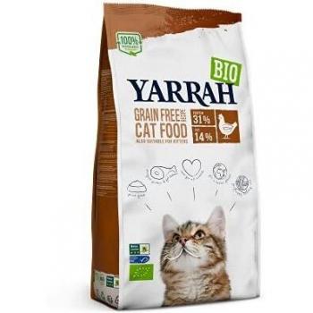 Yarrah Bio - Comida para gatos con pollo y pescado, sin cereales, 2 x 800 g