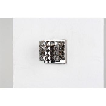 Aplique de diseño Veta Chrome 1 bombilla 12cm con acabado en cromo y cristal
