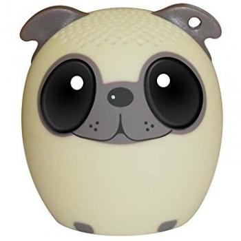 Sytech SYXDOG - Altavoz Nano inalámbrico con Botón Selfie en Forma de Animal - Color Marron.