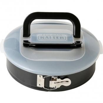 Kaiser Bake & Take Molde Transportable Redondo, Negro, 26 cm