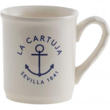 Taza mug de cerámica con diseño de ancla La Cartuja de Sevilla
