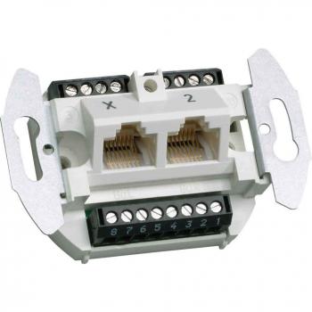 Tehalit UAE Dual RJ45 Data Outlet Cat.3 8/8 Poles