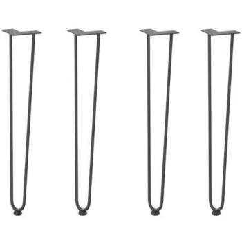Hairpin Table Legs Set of 4 Anthracite 72 cm Solid Steel