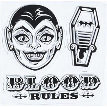 Inkadinkado Halloween Clear Mini Stamps 2.5X2.5 Sheet-Vampire