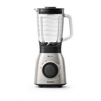 Batidora de Vaso Philips Viva Collection HR3555/00 Gris con Potente Motor y Diseño Compacto
