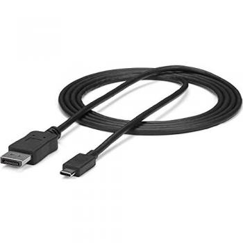 StarTech.com Cable 1,8m USB C a DisplayPort 1.2 de 4K a 60Hz, Adaptador Convertidor USB Tipo C a DisplayPort, HBR2, Conversor USBC con Modo Alt, Compatible con Thunderbolt 3, Negro