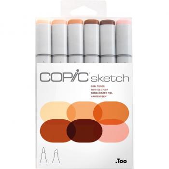 Copic Sketch Marker Set - Skin Tones (6 Colors)
