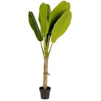 Kave Home - Planta Artificial Banano con Maceta Negro 160 cm