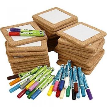 Kit de Posavasos para Decorar - 30 Piezas - 15,5x15,5 cm - Colores Variados
