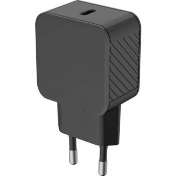 Cargador de pared USB-C 25W Power Delivery Ultra Rápido Negro
