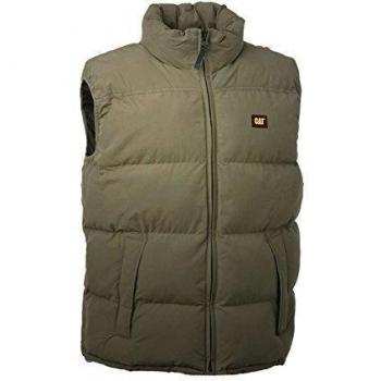 Caterpillar Mens Quilted Insulated Vest Bodywarmer Gilet Green