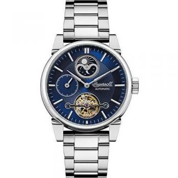 Ingersoll The Swing Mens Automatic Watch I07501 with a Blue Dial and a Silver Stainless Steel Band