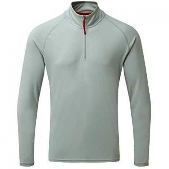 Gill Camiseta de Pesca UV Tec de Manga Larga con Cremallera para Hombre, de Secado rápido, Talla M, Color Gris