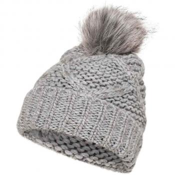 Only Gorro Tiffanie Pompom Gris para Mujer One SI Gris