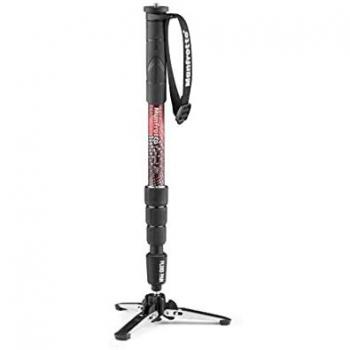 Monopié Manfrotto Element M II Vídeo Fluido Aluminio, Ligero, Carga Hasta 16 kg, Base Fluida Plegable, 4 Secciones, Twist Locks, Para Cámaras DSLR y Sin Es