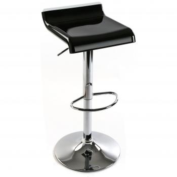 Versa 17920401 Taburete Negro-Blanco Norwich, 88,5x42x41cm,ABS, Acero y plástico
