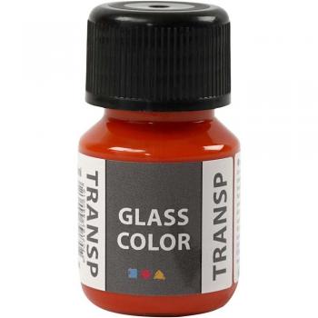 Pintura Transparente de Vidrio Color Naranja, 30 ml, 1 Frasco
