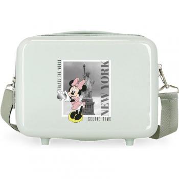 Disney Minnie New York Neceser Infantil ABS Adaptable Verde con Capacidad de 9L