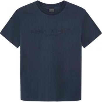 Camiseta de hombre Hackett Sport manga corta con logo en relieve, color azul intenso, talla XL