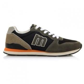 Zapatillas Deportivas MTNG Joggo Hombre Negro y Taupe con Cierre de Cordones EU 43