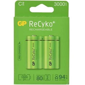GP ReCyko+ C LR14 3000mAh 1.2V NiMH Recargable Batteries (Pack of 2) - Pre-Charged, Up to 1000 Recharge Cycles