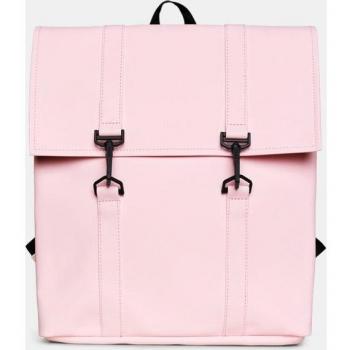 Rains MSN Backpack - Pink Medium Waterproof Laptop Compartment Minimalist Design