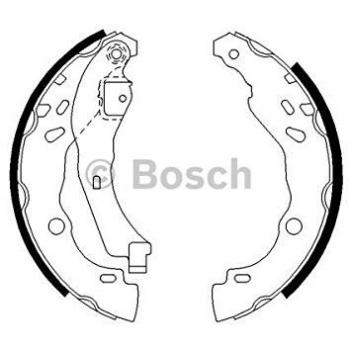 Juego de zapatas de freno BOSCH 0 986 487 627, kit de frenos de tambor