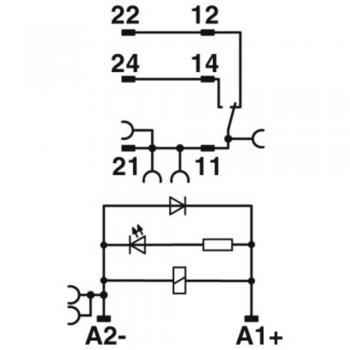 Phoenix Contact RIF-1-RPT-LDP-24DC/1X21MS 10-Pack Switching Relay Module DC 24V