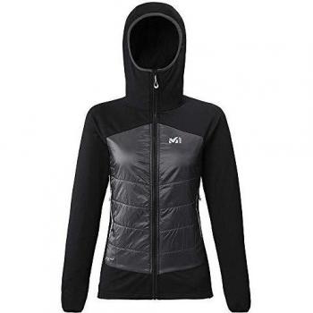 MILLET Hybrid AIRLOFT Hoodie W Chaqueta, Mujer, Noir/Tarmac, L