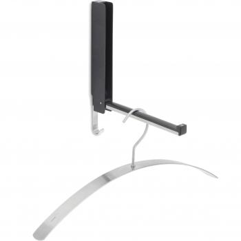 Blomus Lanca Wall-Mounted Flip Down Hook - Black Metal, 1 Hook, 2.0 x 25.5 cm