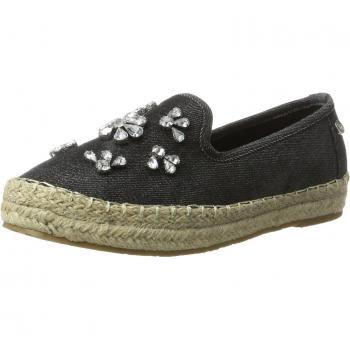 XTI Textile Ladies Shoes, Alpargatas Mujer, Negro