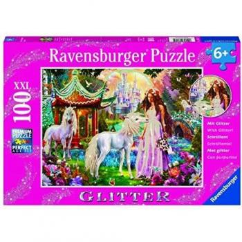 Ravensburger 100-Piece Unicorn World Glitter Jigsaw Puzzle by Jan Patrik Krasny