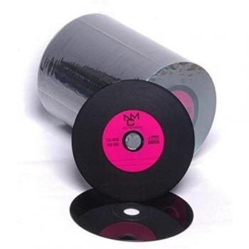 100 CD-R NMC púrpura Carbon anudado de vinilo negro completo de la parte posterior CD-apertura 700MB