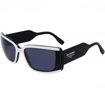Karl Lagerfeld Unisex Rectangular Acetate Sunglasses KL6106S Black/White