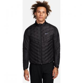 Chaqueta de hombre Nike Therma-Fit Adv Repel AeroLoft para running, plumón, color negro