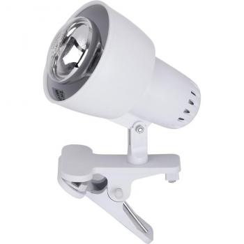 Lámpara Flexo de Escritorio Blanca con Interruptor E14 y Clip RABALUX