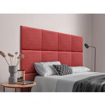Cabecero en Terciopelo Liso Alta Gama Moderno con 4cm Grosor Cabezal Tapizado para Cama Lujo Dormitorio Acolchado (Blanco, 135x50) y Cabecero Tapizado