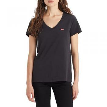 Camiseta Levi's® Perfect V-Neck Negra para Mujer Talla XL