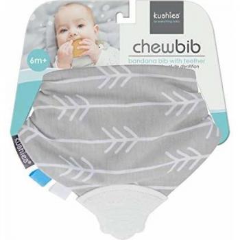Kushies Chewbib - Babero bandana con mordedor - Flechas