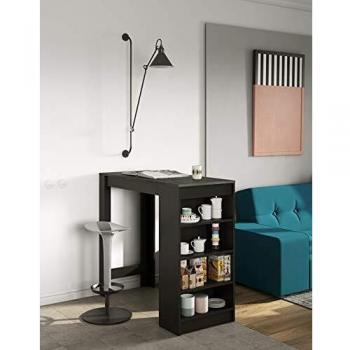 Mueble de bar JANIS Tapa símil hormigón Color Negro