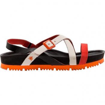 Art Sandalias 1619S Nappa Multi Orange/Burdeos de Piel con Cierre de Hebilla para Mujer