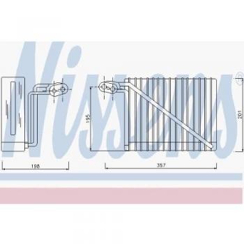 Nissens 92272 Evaporador, Aire Acondicionado