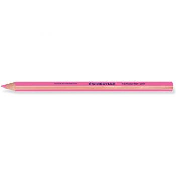 Staedtler 128 - Lápices Fluorescentes Triangulares Top Star Rosa, Caja de 12 Unidades