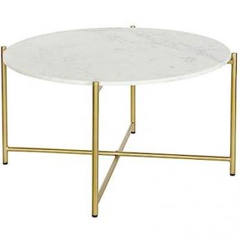 Mesa de Centro DKD Home Decor 81 x 81 x 44 cm Mármol Hierro Multicolor Estándar