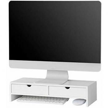 SoBuy BBF02-W Soporte de Sobremesa Ergonómico para Monitor Universal
