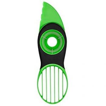 OXO Good Grips - Cortador, pelador y abridor de aguacate 3 en 1, color verde