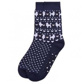 Pack 3 calcetines térmicos antideslizantes de mujer estampado Caniche Ysabel Mora