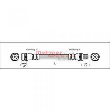Metzger 4112506 Tubo flexible de frenos