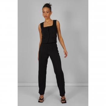 Tailored Extreme High Waisted Slim Leg Trousers Black